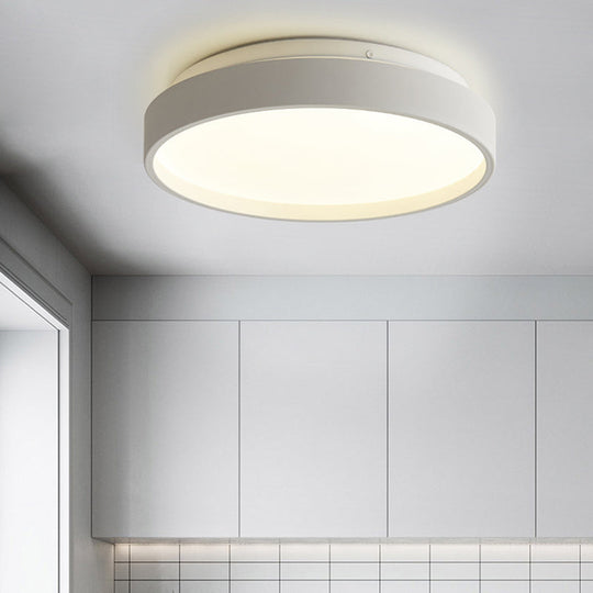 Modern Acrylic Flush Mount Ceiling Light - 12/18 Round Coffee Bronze/Gold/White Indoor Use