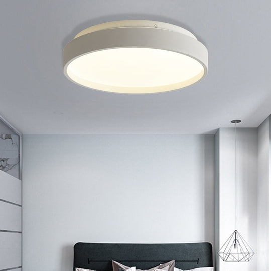 Modern Acrylic Flush Mount Ceiling Light - 12’/18’ Round Coffee Bronze/Gold/White Indoor Use
