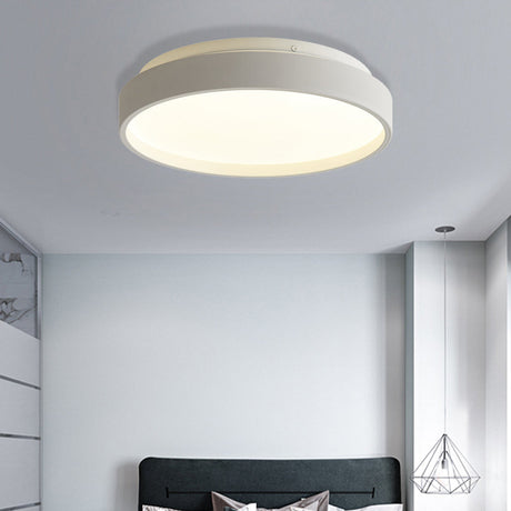 Modern Acrylic Flush Mount Ceiling Light - 12/18 Round Coffee Bronze/Gold/White Indoor Use White /