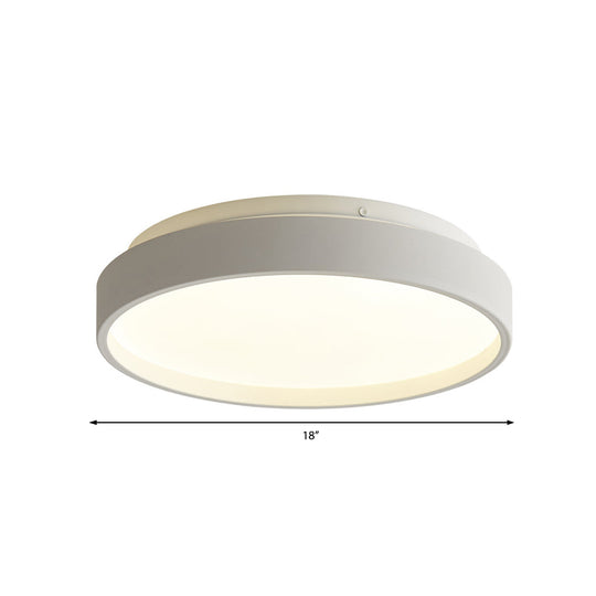 Modern Acrylic Flush Mount Ceiling Light - 12/18 Round Coffee Bronze/Gold/White Indoor Use