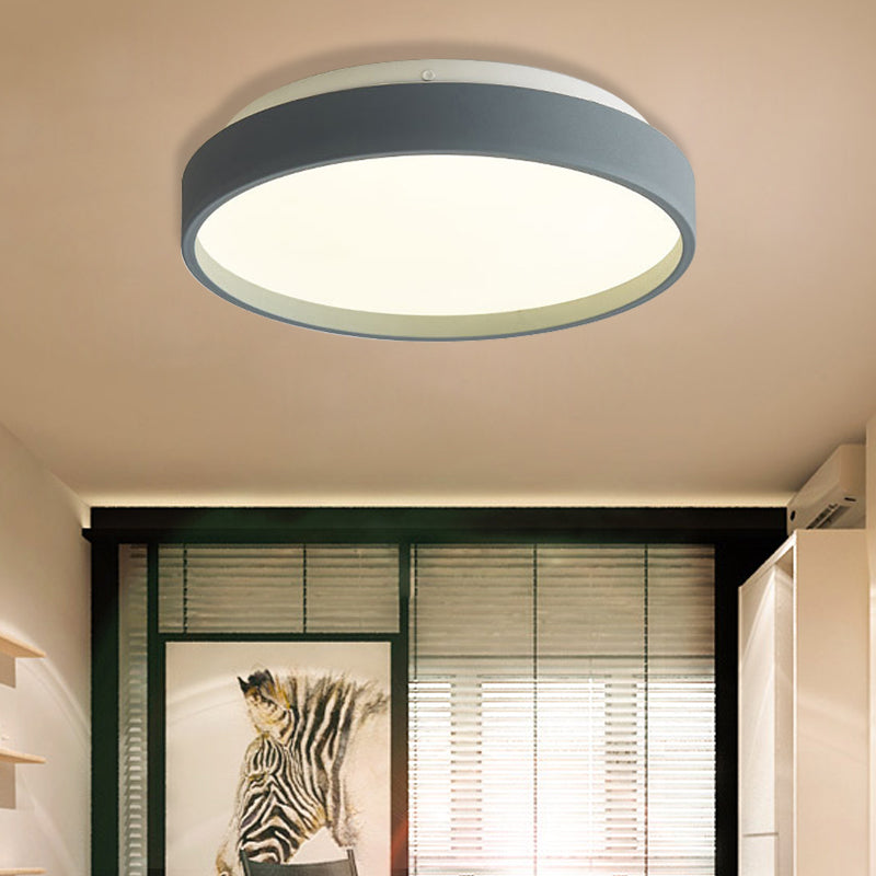 Modern Acrylic Flush Mount Ceiling Light - 12’/18’ Round Coffee Bronze/Gold/White Indoor Use