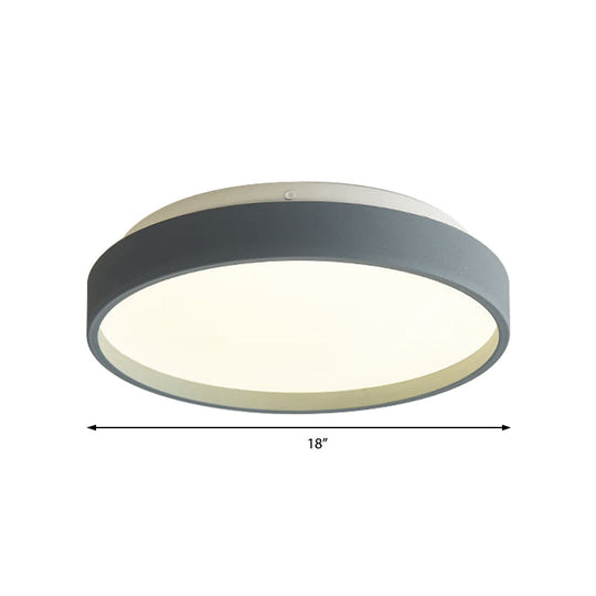 Modern Acrylic Flush Mount Ceiling Light - 12’/18’ Round Coffee Bronze/Gold/White Indoor Use
