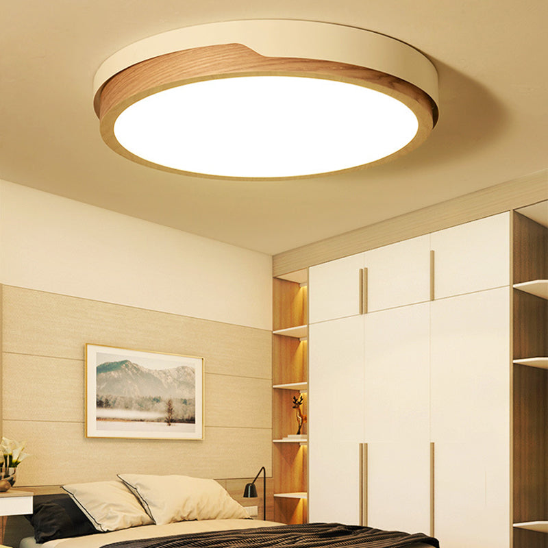 Nordic Style Blue/White Flush Mount Light For Bedroom Ceiling White /