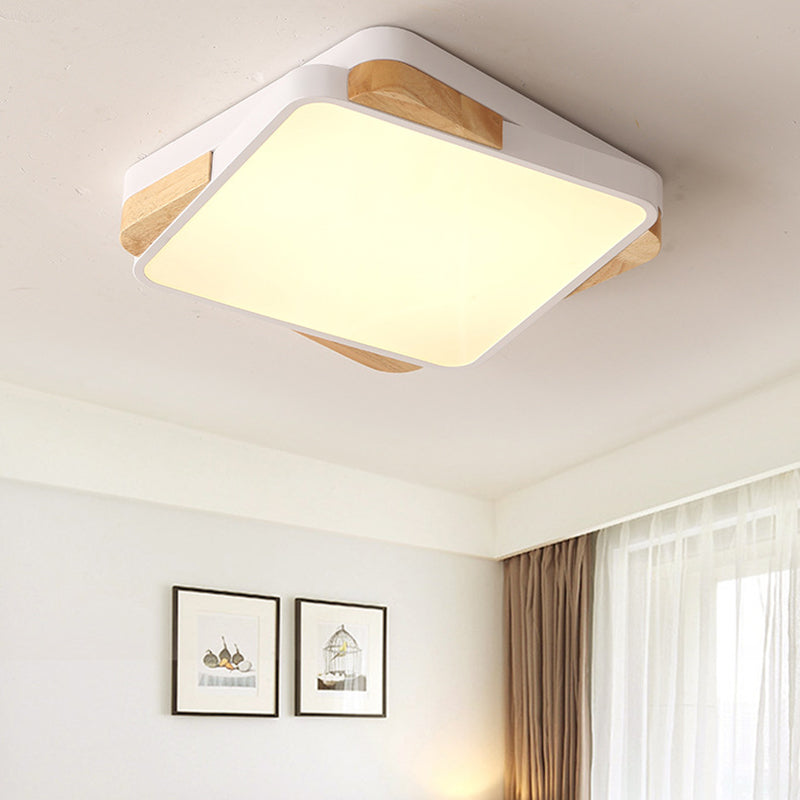 Contemporary Rectangular Acrylic Lighting Fixture - Flush Mount Ceiling Lights For Living Room