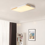 Contemporary Rectangular Acrylic Lighting Fixture - Flush Mount Ceiling Lights For Living Room