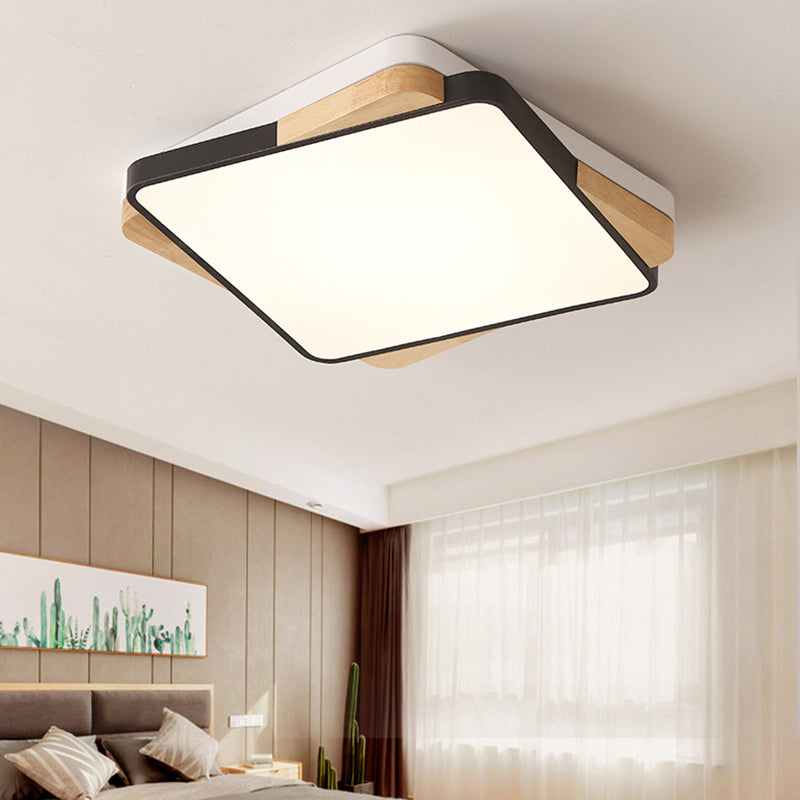 Contemporary Rectangular Acrylic Lighting Fixture - Flush Mount Ceiling Lights For Living Room