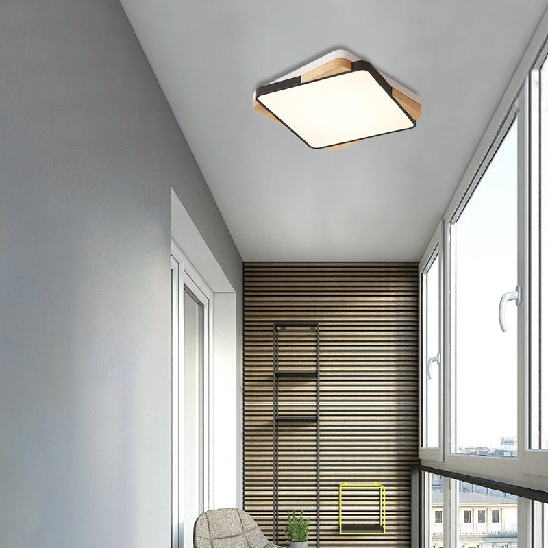 Contemporary Rectangular Acrylic Lighting Fixture - Flush Mount Ceiling Lights For Living Room