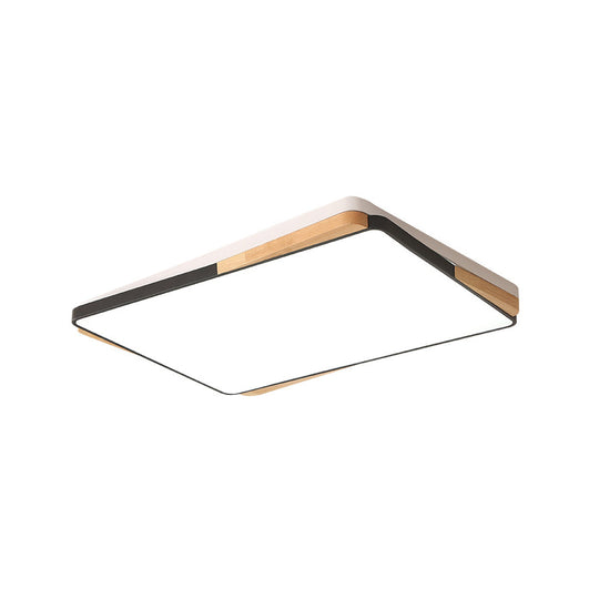 Contemporary Rectangular Acrylic Lighting Fixture - Flush Mount Ceiling Lights For Living Room
