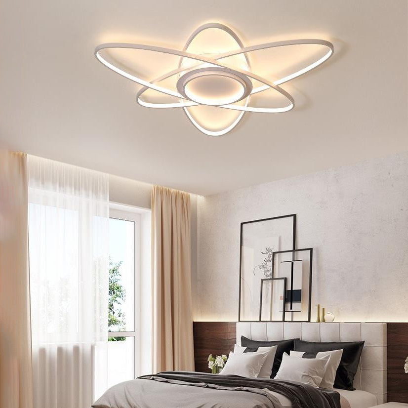Modern Creative Ceiling Lights - Acrylic And Metal Light Fixture (25.5/31.5/39) Warm/White Lighting