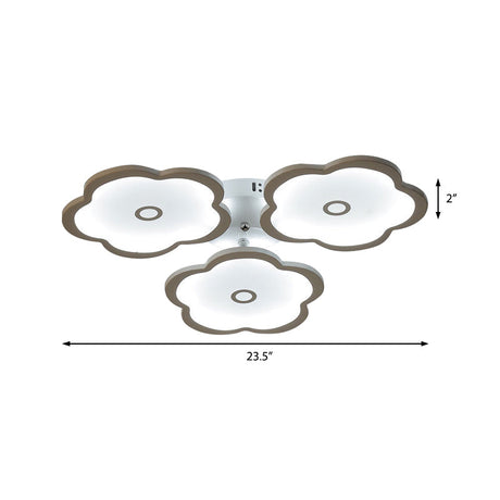 Modern Iron Acrylic Ceiling Lights - 3/6/9 Heads Unique Flower Design Indoor Lighting