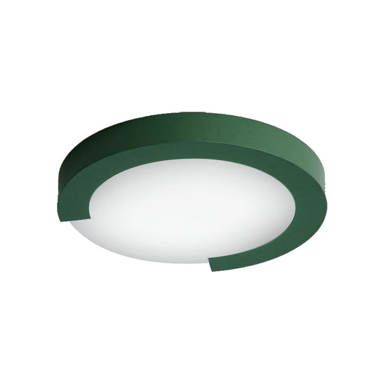 Macaron Flush Mount Ceiling Lights - 16’/20’ Round In Black/White/Pink