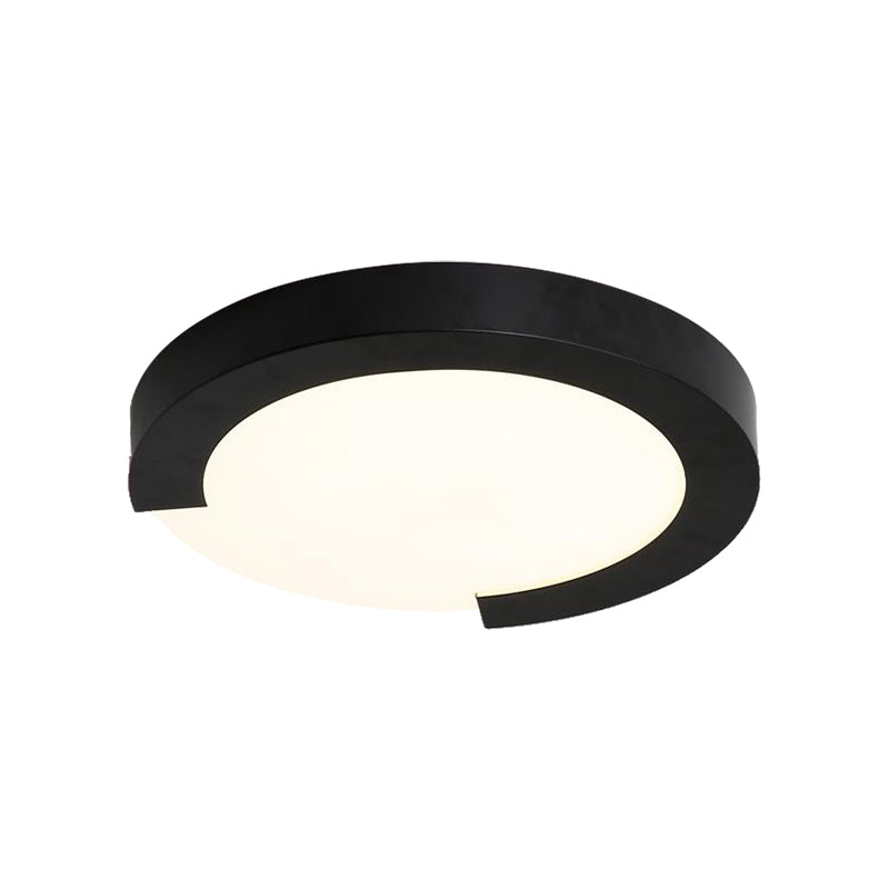 Macaron Flush Mount Ceiling Lights - 16/20 Round In Black/White/Pink