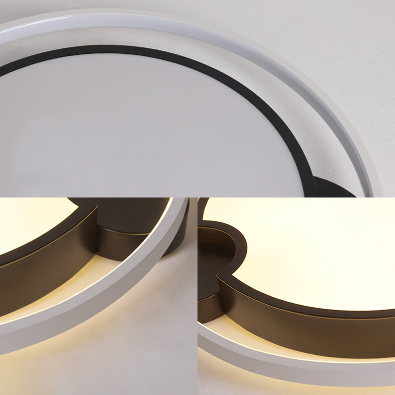 Contemporary Unique Bedroom Lighting Fixture - 16’/19.5’ 1 Head Round/Square Ceiling Light