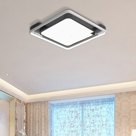 Contemporary Unique Bedroom Lighting Fixture - 16/19.5 1 Head Round/Square Ceiling Light 19.5 / Warm