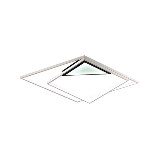 Contemporary Acrylic Flush Mount Ceiling Light In White - Ideal For Bedrooms