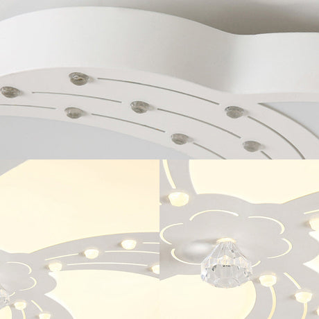 Modern White Acrylic Swirl Flushmount Lights - 18/19.5/31.5 Creative Flush Mount Light For Bedroom