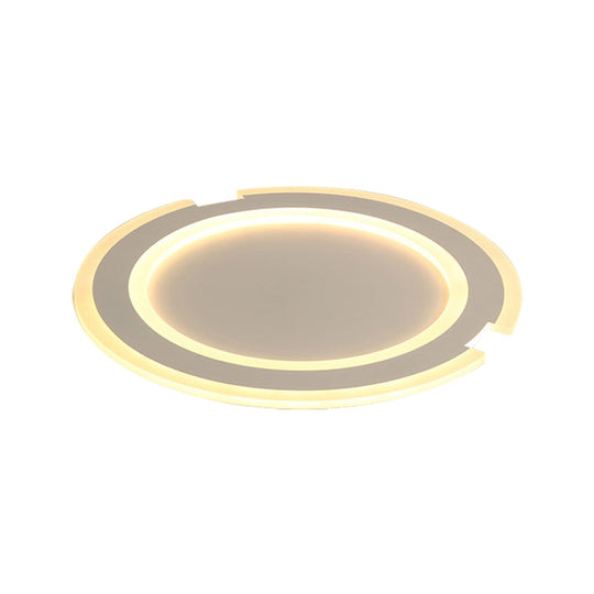 Modern Metal And Acrylic Circular Flushmount Ceiling Lights - Warm/White Indoor 9/12/16 Fixtures