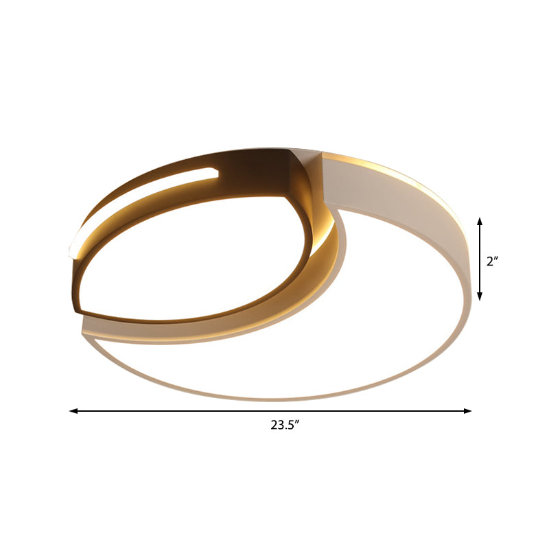 Modern Acrylic Round Ceiling Lights - 16’/19.5’/23.5’ Warm/White Indoor Lighting