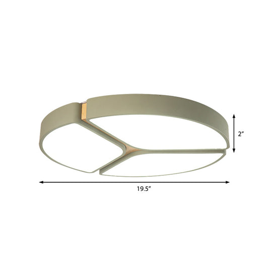 16’/19.5’/23.5’ Macaron Metallic Led Flushmount Light - Warm/White