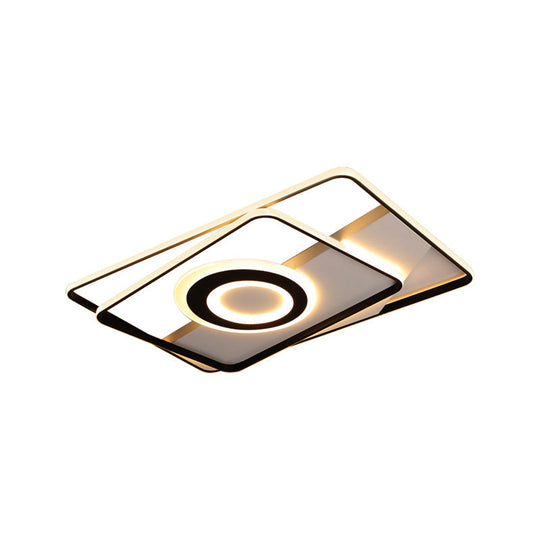 Minimalist Led Square Ceiling Flush Light - 16/19.5/23.5/35.5 Wide Warm/White