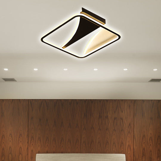 Ultra Thin Flush Metallic Led Ceiling Light - Warm/White Various Sizes Available White / 16’