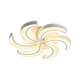 Modern Flower Flush Mount Led Ceiling Light In White For Hotels