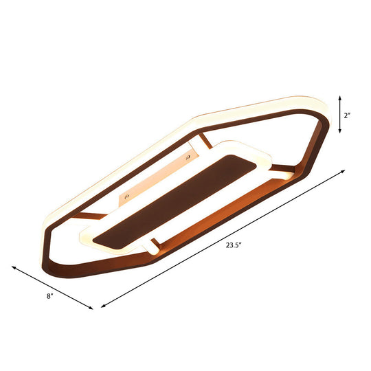 Nordic Iron Led Flush Lighting For Bedroom In Warm/White Light (23.5’ 31.5’ 39’ W)