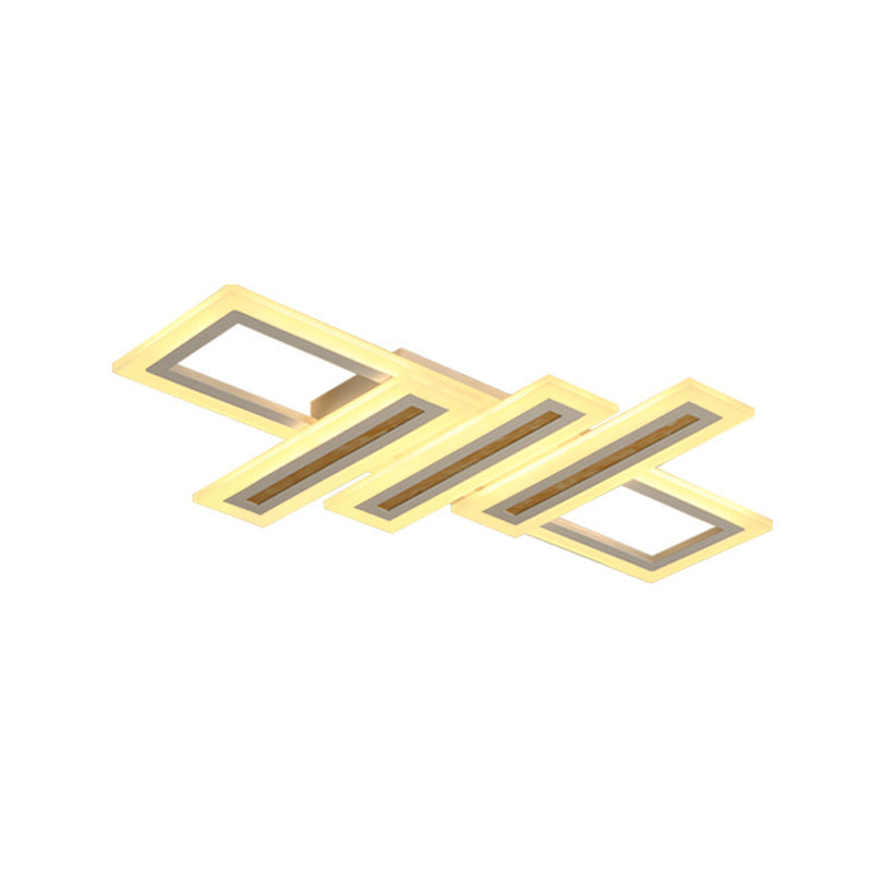 Led Linear Ceiling Lighting - Metal White Flush Mount Light Diffuser Included Multiple Sizes