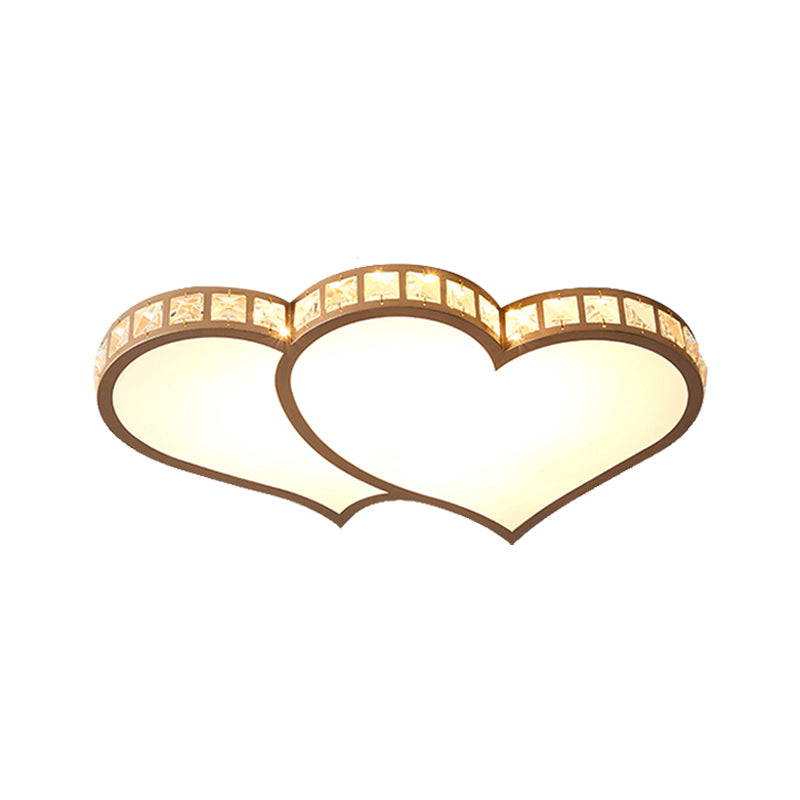 Modern Flushmount Ceiling Light With Crystal Accents And Frosted Diffuser - Black/Gold Led 3 Color