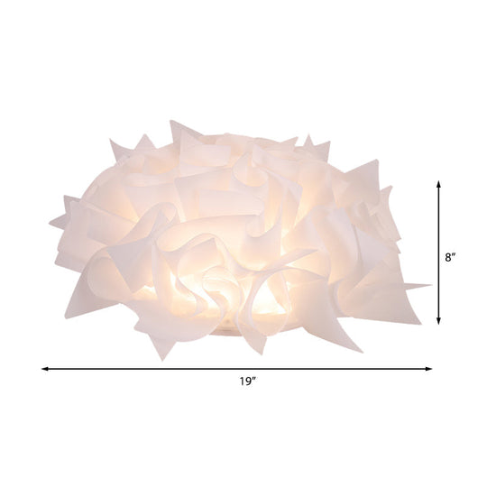 Contemporary Acrylic Flush Ceiling Lamp With Led Light Fixture - Blue/Brown/Orange