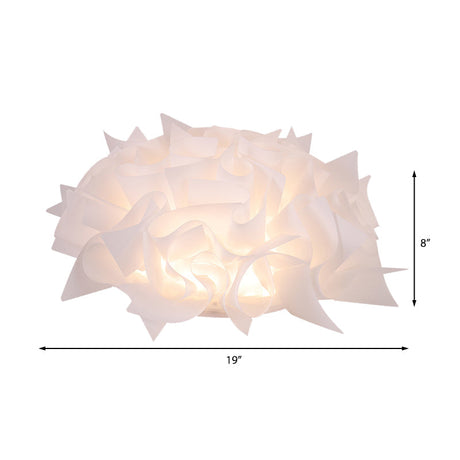 Contemporary Acrylic Flush Ceiling Lamp With Led Light Fixture - Blue/Brown/Orange