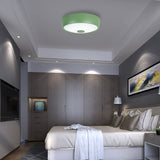 Macaron Drum Ceiling Flush Light In Metal With Led Ideal For Kids Room Available Various Colors