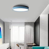 Nordic Tambour Led Ceiling Light In White With 12/16/19.5 Inch Diameter And Color Options