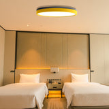 Nordic Tambour Led Ceiling Light In White With 12/16/19.5 Inch Diameter And Color Options