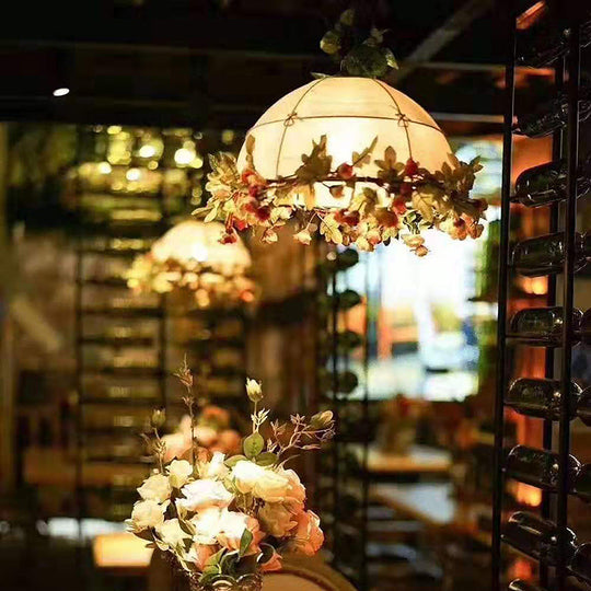 Black Metal Hanging Pendant Light Fixture - Industrial Dome Design For Restaurant Ceilings