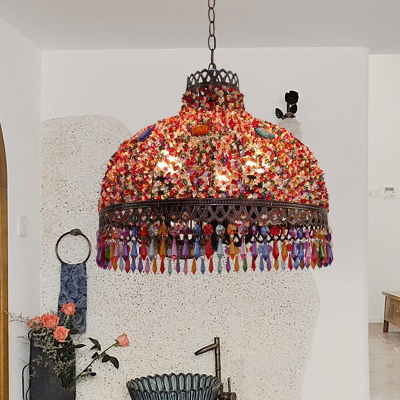 Colorful Metal Pendant Chandelier With Multiple Bulb Options 14.5/17/23.5 Width