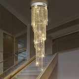 Silver Raindrop Pendant Light - Contemporary 12-Head Crystal Led Ceiling Lamp