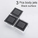 4 Inch Shower Body Nozzle Side Spray Massage Large Body Jet Bathroom Accessories 3 pcs black surface shower Faucet