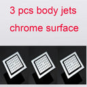 4 Inch Shower Body Nozzle Side Spray Massage Large Body Jet Bathroom Accessories 3 pcs chrome surface shower Faucet