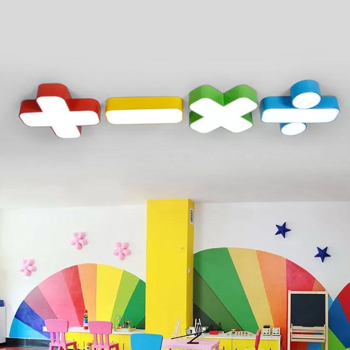 18’/23.5’ Kids Symbol Shade Ceiling Light: Red/Yellow/Blue/Green Warm/White Light Yellow / 18’ Warm