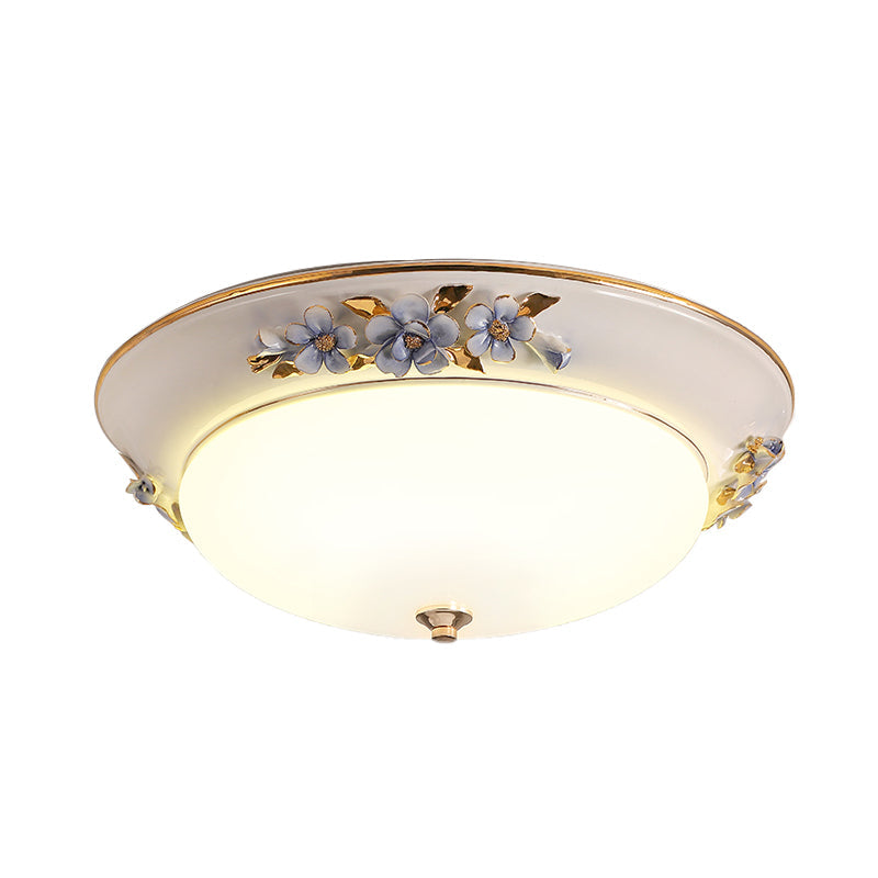 Modern Metal White Ceiling Mounted Led Flush Mount Lighting Fixture Korean Flower Design
