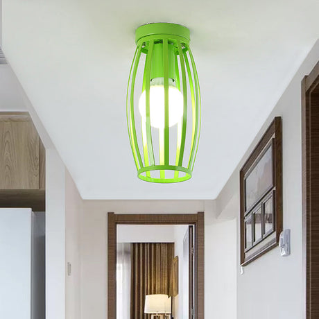 Nordic Metal Ceiling Mount Lamp | Oval Flush Light 1 Corridor Lighting -