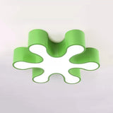 Colorful Petal Acrylic Led Ceiling Lamp For Kindergarten - Red/Yellow/Blue/Green 19.5’/23.5’ W