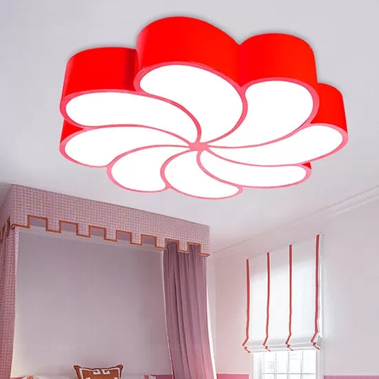 18’/22’ Petal Flush Mount Led Ceiling Lamp In Vibrant Colors And Brightness Settings –