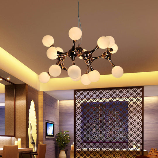 Contemporary Starburst Chandelier With Rose Gold Finish - 9/15 Lights Pendant 15 /