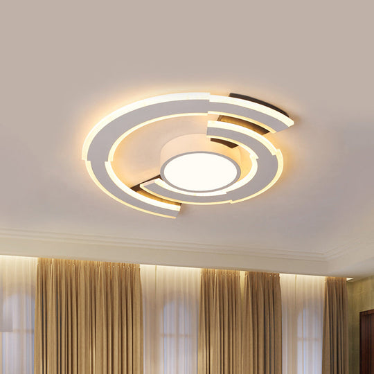Modern Acrylic Flush Mount Ceiling Lights - Traverse Lighting Fixture (16’ / 19.5’ 23.5’) In