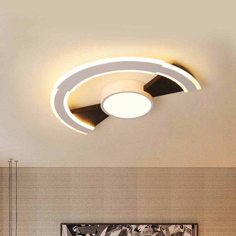 Modern Acrylic Flush Mount Ceiling Lights - Traverse Lighting Fixture (16 / 19.5 23.5) In Warm/White