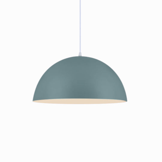 Nordic Style 1-Light Aluminum Bowl Pendant In Pink/Yellow For Living Room