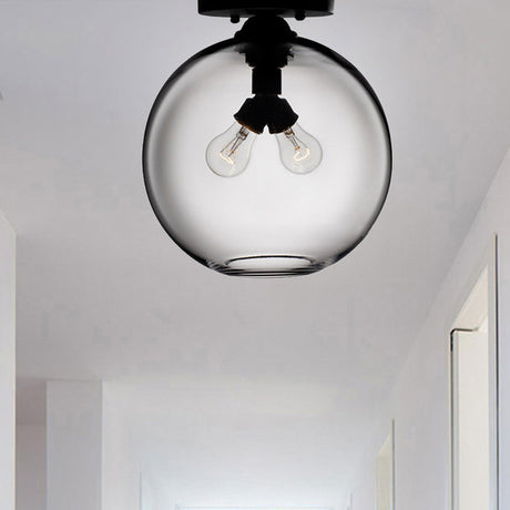 Modern 2-Head Flushmount Ceiling Lamp With Colorful Glass Shades - Global Mounted Light

Or

Global