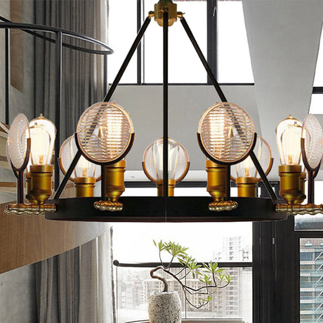 Vintage Brass Finish Metal Suspension Light Pendant For Bedroom Lighting